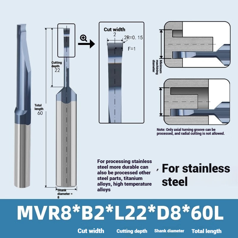 1139-MVR tungsten steel alloy large depth of cut groove cutter stainless steel, copper and aluminum with small hole coating boring cutter anti-vibration face groove cutter Shandong Denso Pricision Tools Co.,Ltd.